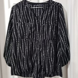 Adrienne Vittadini medium black with white dots